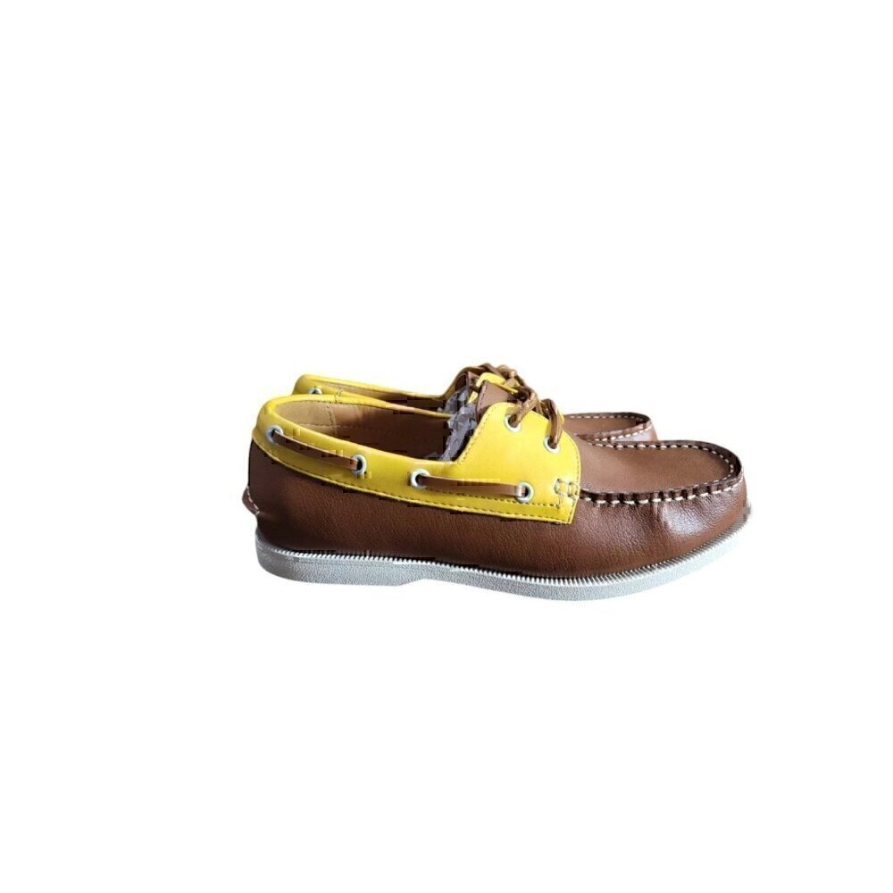Club Room Men's Elliot Moc-Toe Lace Up Boat Shoes Tan Yellow 11M New